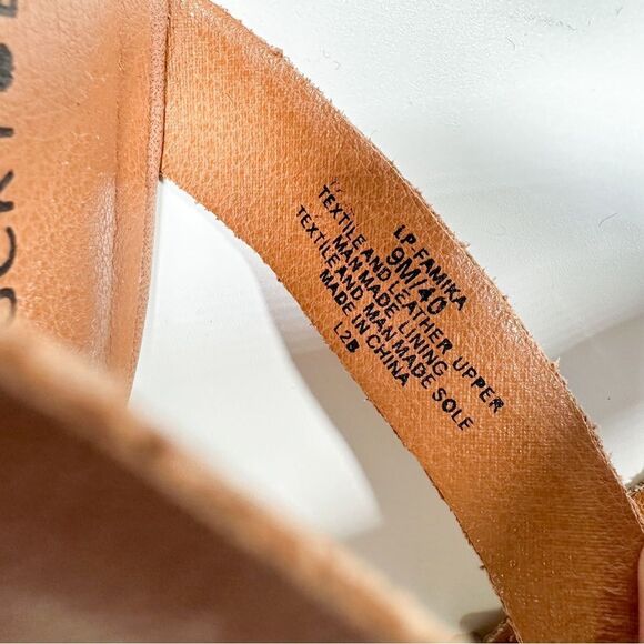 NEW Lucky Brand Sz 9 Famika Platform Sandals Chunky Knit Ankle Strap Leather - Picture 9 of 12